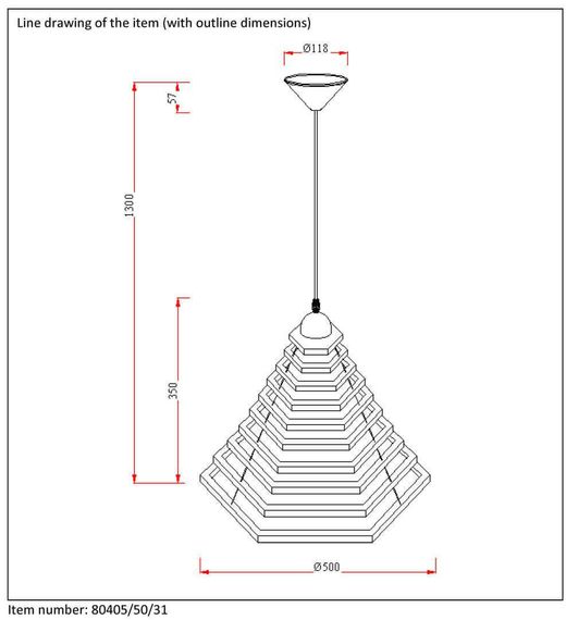 Подвесной светильник Lucide Tora 08405/50/31