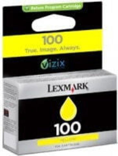 Lexmark 100 Yellow Return Program Ink Cartridge струйный картридж Подлинный Желтый 14N0902B
