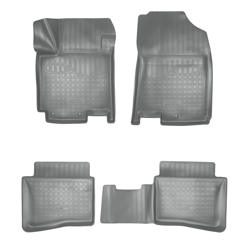 Ковры в салон Norplast/Unidec для Hyundai i20 II в кузове GB (2014-), Серый, арт.NPA11-C31-204-G