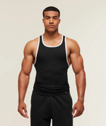 Майка GYMSHARK Ribbed Tank Black/White
