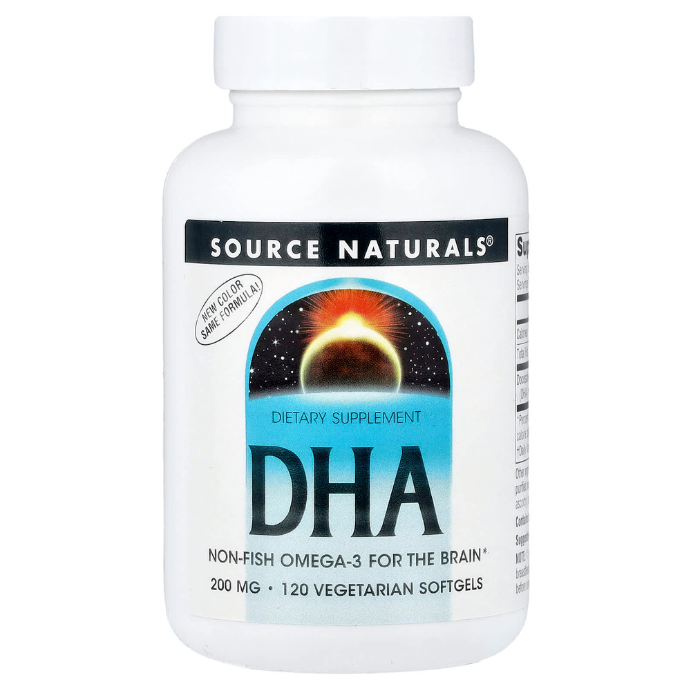 Source Naturals, Neuromins ДГК, 200 мг, 120 вегетарианских мягких таблеток