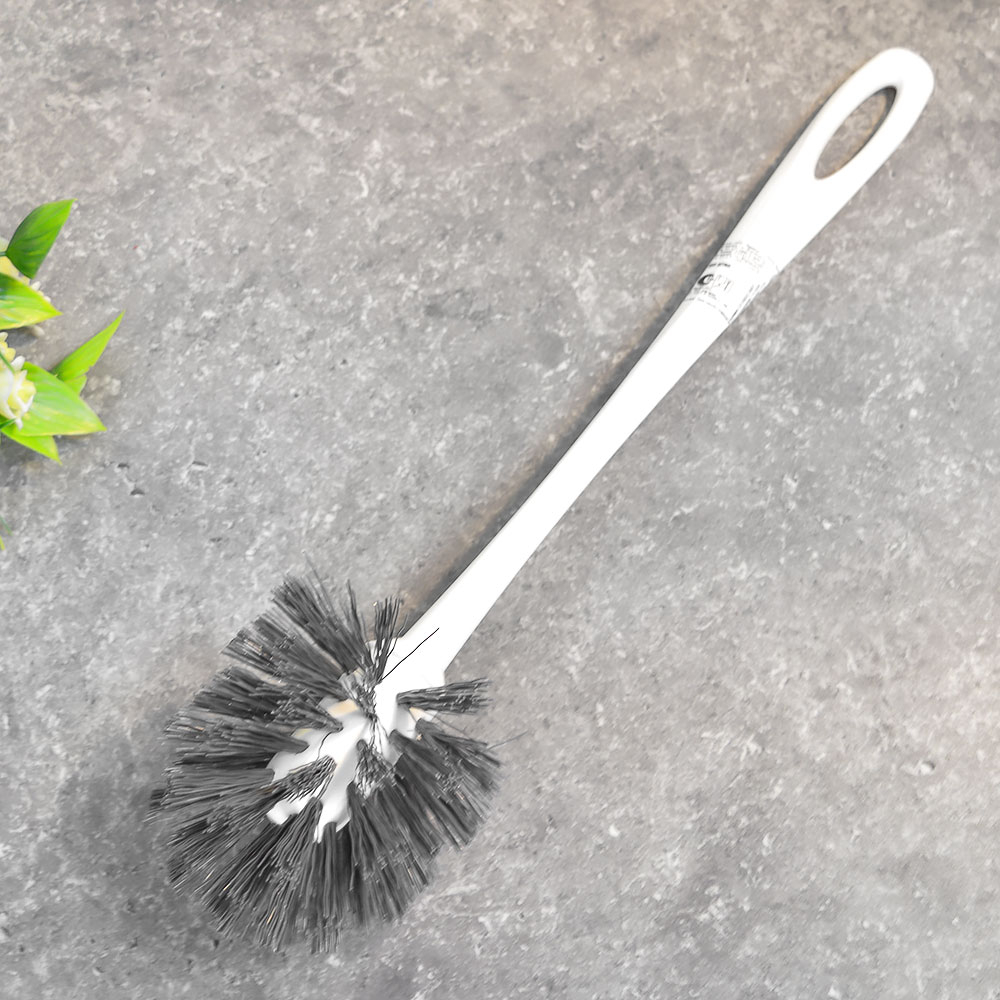 Ерш для туалета "Good" серая щетина, белая ручка