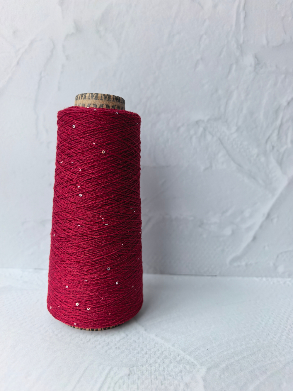 100% кашемир с пайетками - 100гр - винный