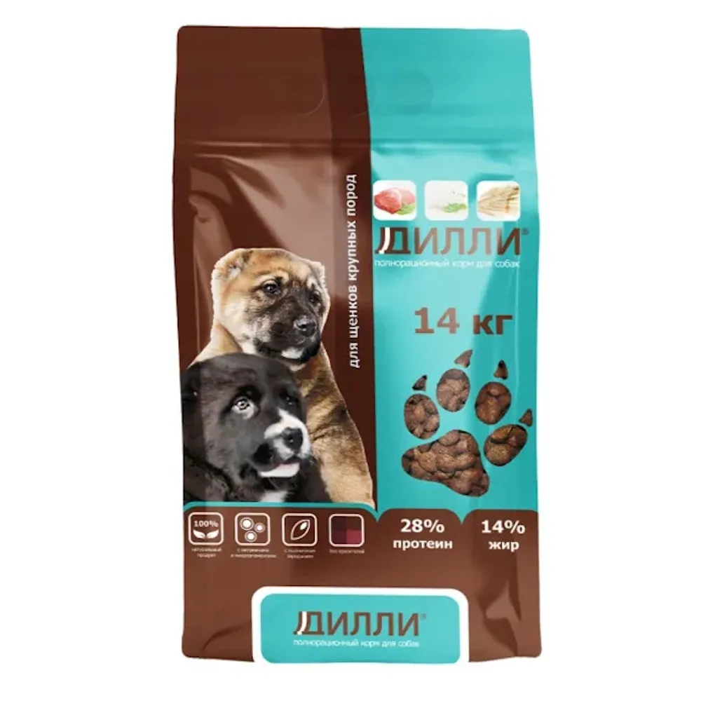 Сухой корм Дилли для щенков крупных пород