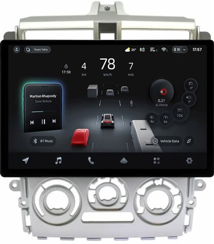 Магнитола для Mitsubishi Colt 6 2002-2012, Colt Plus (правый руль, рамка серебро) - Teyes CC4-PRO монитор 13" 2K QLED на Android 13, Snapdragon 778G, 8+128, AI, CarPlay, DSP, 4G SIM-слот