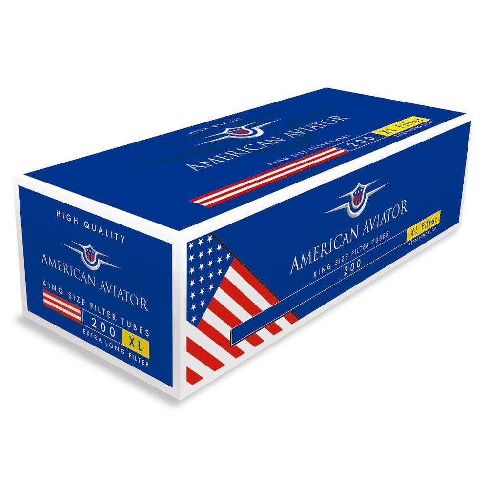Гильзы для сигарет "American Aviator" XL Filter 200шт. Товар уцененный