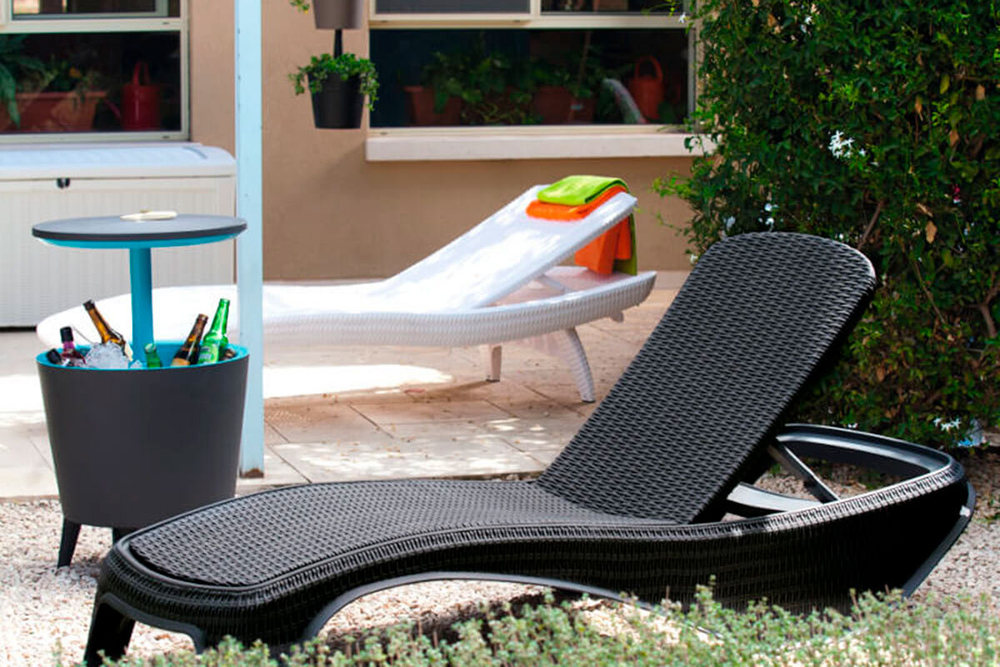 Шезлонг Atlantic, серый