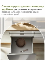 Сковорода "Мечта" Гранит со съемной ручкой от 18 до 30 см