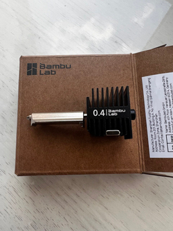 Хотэнд с соплом 0,4 мм из закаленной стали для 3Д принтера Bambu Lab A1/A1 mini FAH019