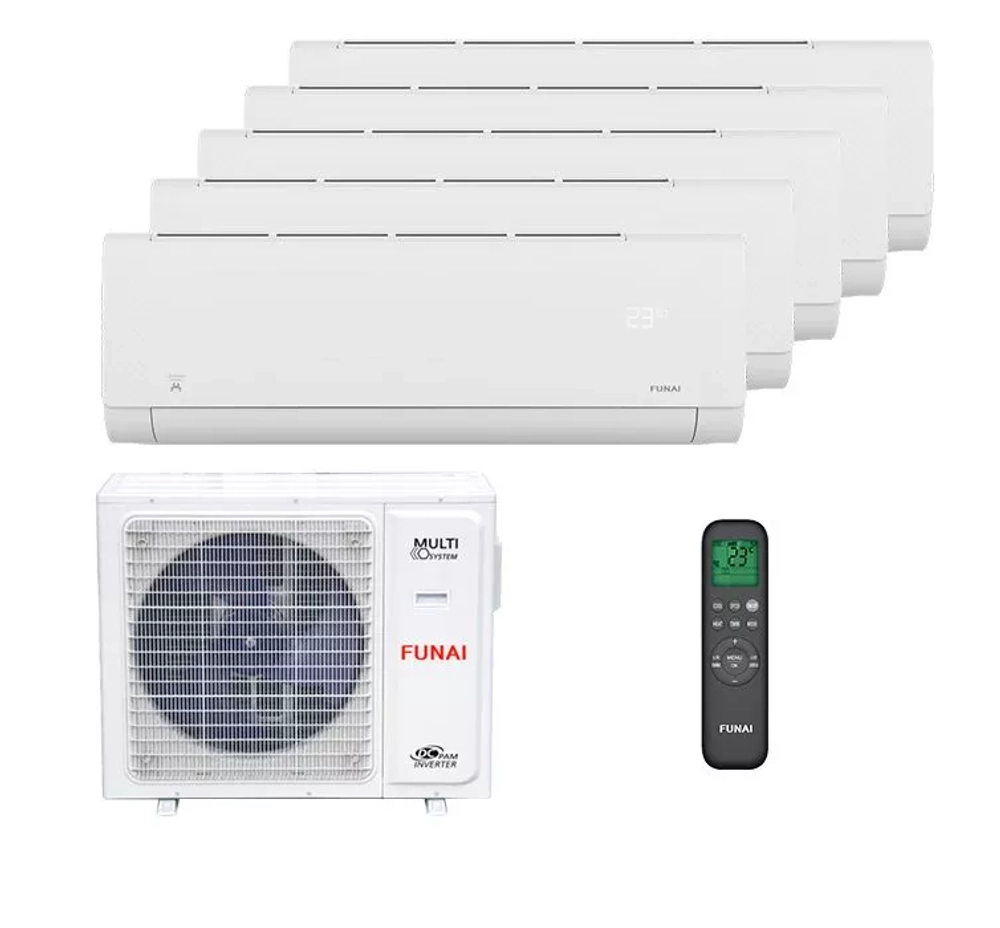 Мульти сплит-система Funai на 5 комнат (25+25+25+25+25 кв.м.) серия SHOGUN