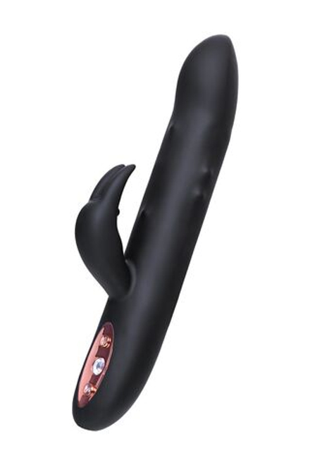 Черный вибратор-кролик Waname D-Splash Hail - 23,8 см.