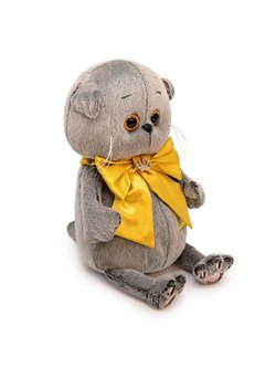Мягкая игрушка Басик BABY c золотым бантом 20см