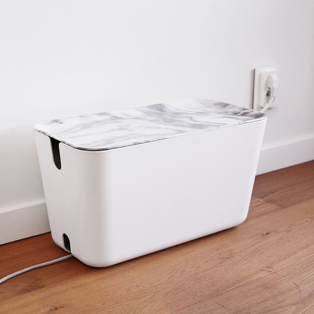 Органайзер для проводов cablebox большой белый-серый