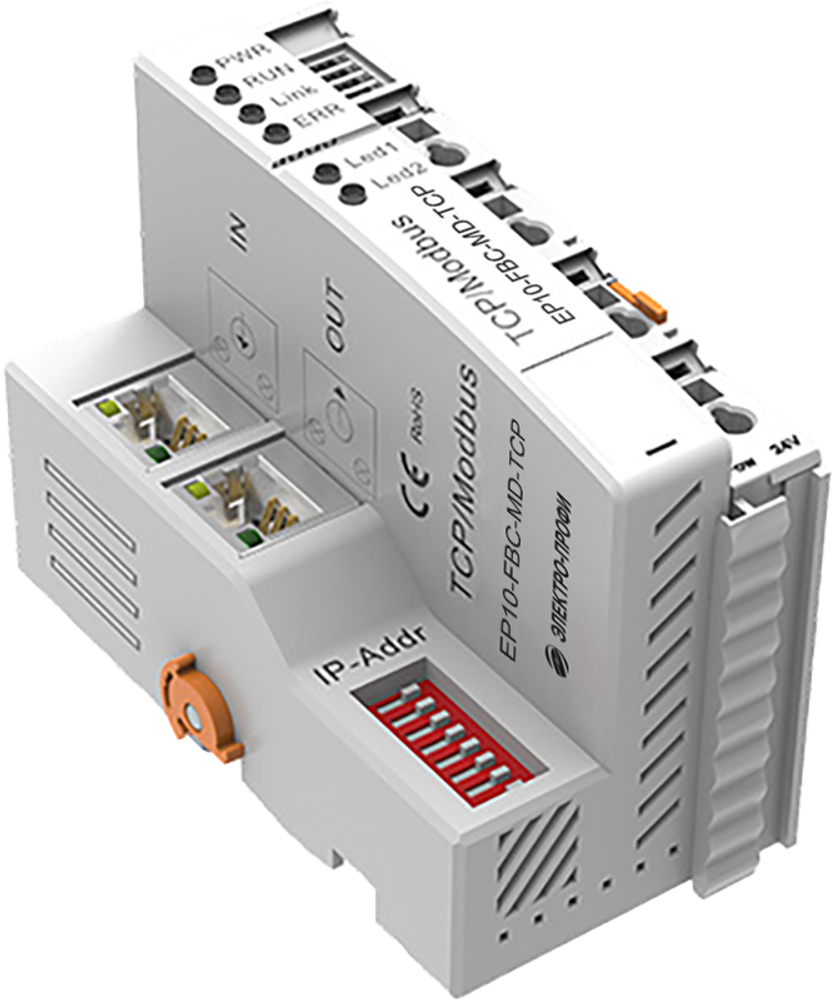 Модуль связи, шины MODBUS/TCP, 2 порта RJ45, расширяемый на 32 мод., 15010002 EP10