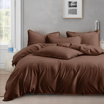 Постельное белье АльВиТек ОСА-008 сатин, молочный шоколад