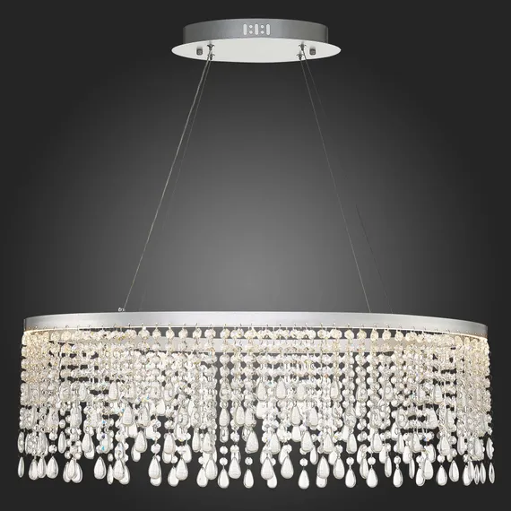 SL6201.103.37 Люстра подвесная ST-Luce Серебристый/Прозрачный LED 1*37W 3000K/4000K/6000K VEGA