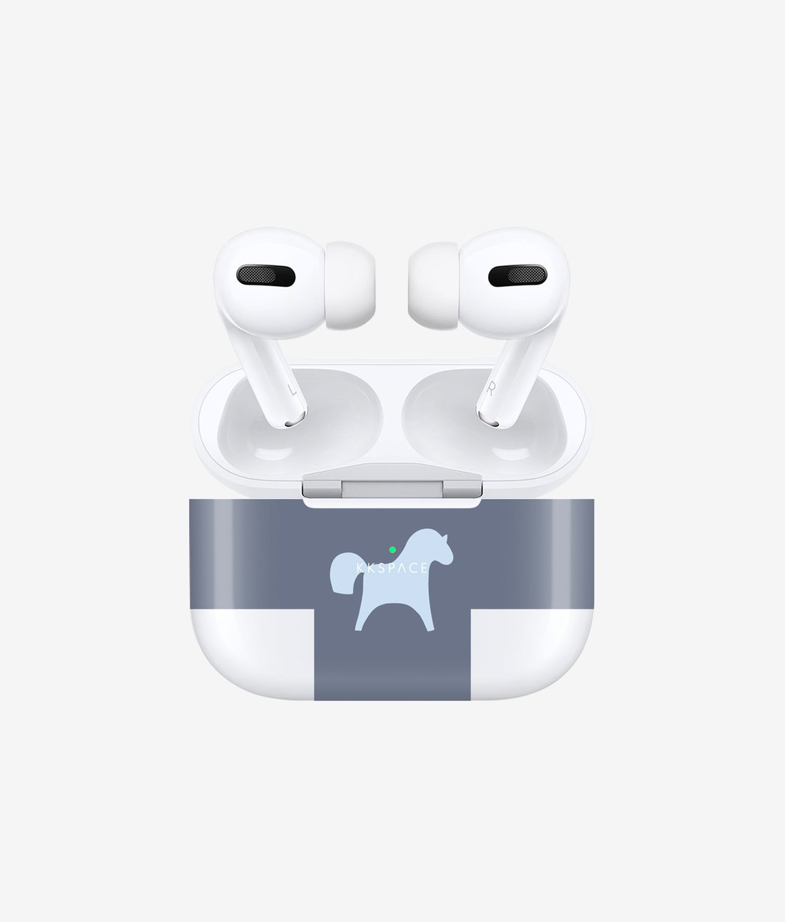 Виниловая наклейка PONY (синий) для AirPods