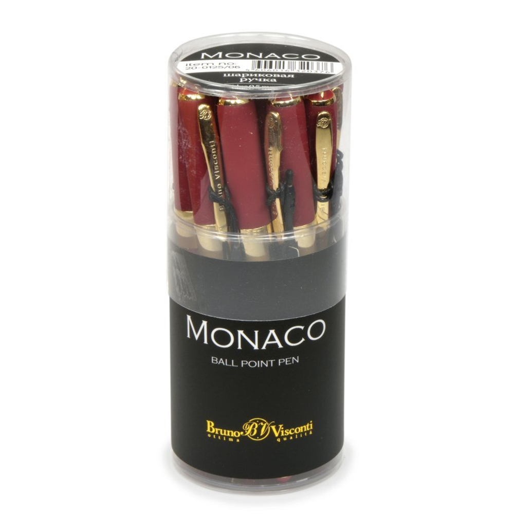 Ручка шариковая Bruno Visconti "Monaco" синяя, 1,0мм., бордовый корпус