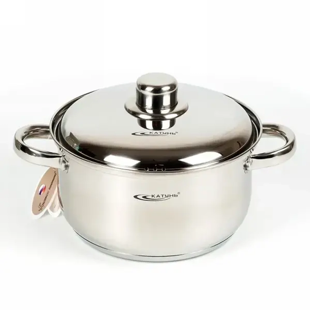 Кастрюля из нержавеющей стали 3,4л «Гретта» Катунь