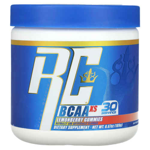 Ronnie Coleman, Vital Edition, BCAA XS, добавка со вкусом лимонных мармеладок, 189 г (6,67 унции)