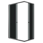 Душевое ограждение Niagara Eco NG-1018-14QT (100х80х190) прямоугольник,раздвижное,черный,стекло тонированное,1 место