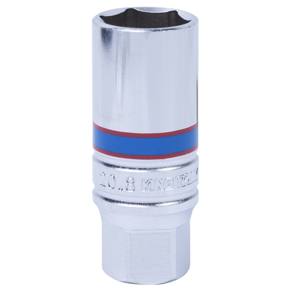 Головка свечная шестигранная 3/8&quot;, 21 мм, резиновый фиксатор KING TONY 363521