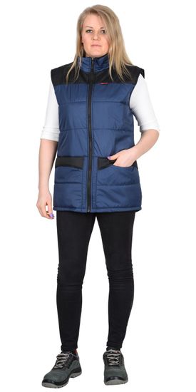 Жилет утепленный женский "Сириус-Евроника" (синий/черный)
