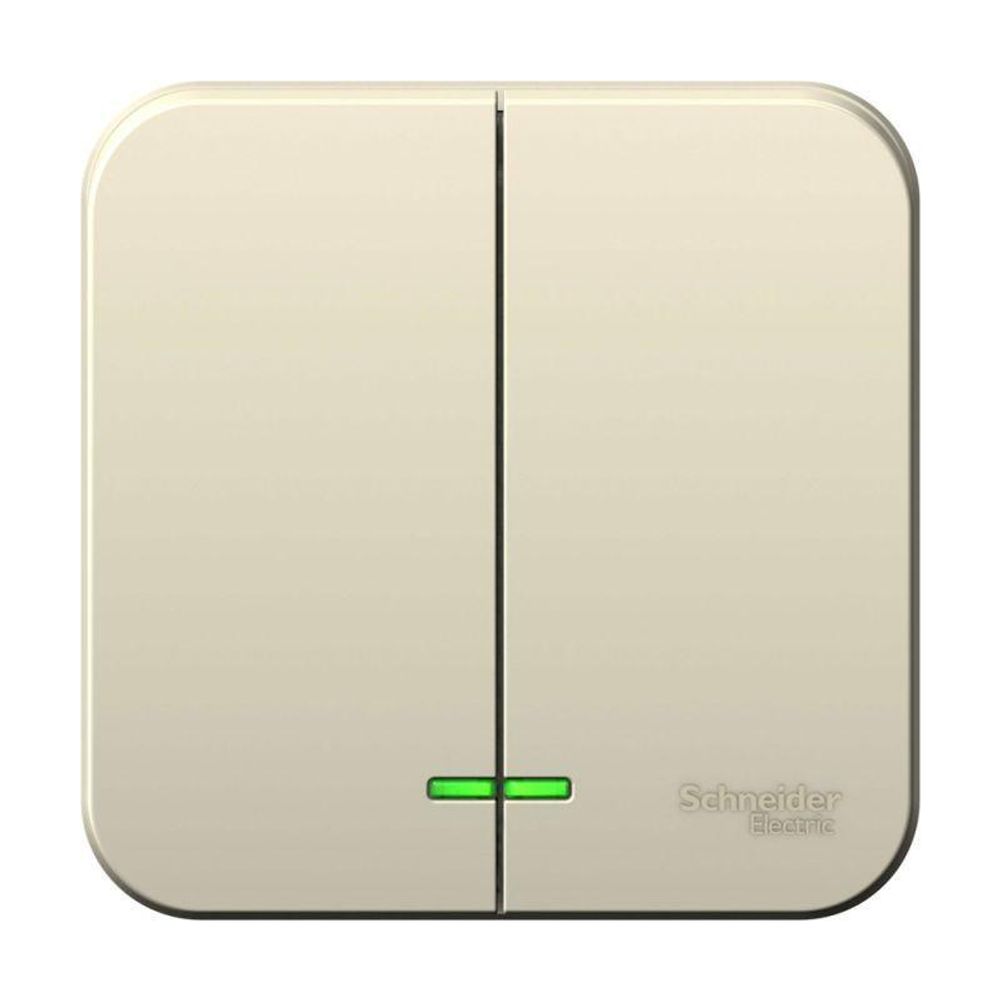 Выключатель 2-кл. ОП Blanca 6А IP20 (сх. 5) 250В с подсветкой с изолир. пластиной молочн. SE BLNVA065112 Выключатель 2-кл. ОП Blanca 6А IP20 (сх. 5) 250В с подсветкой с изолир. пластиной молочн. SE BLNVA065112