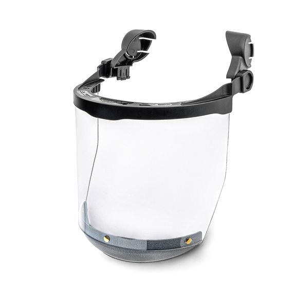 Щиток защитный лицевой РОСОМЗ КБТ ВИЗИОН TITAN с подбородником с креплением на каску, арт. 04391-2