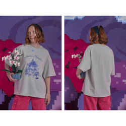 Футболка Called a Garment Blueberry Kingdom "Grey Melange"