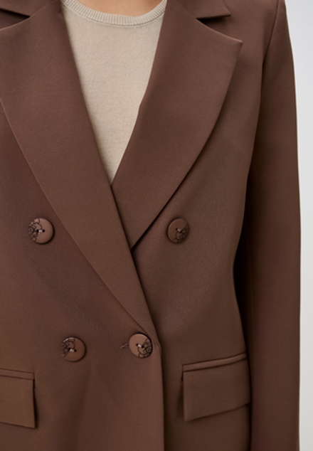 Пиджак классический, цвет шоколадный