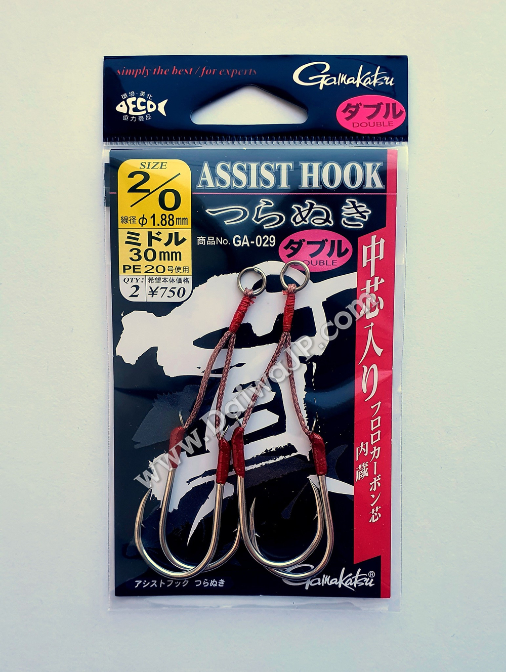 Крючки GAMAKATSU ASSIST HOOK TSURANUKI DOUBLE GA029 MIDDLE