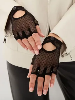 Перчатки без пальцев короткие