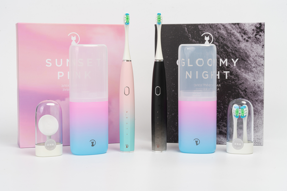Электрическая зубная щетка (розовая)