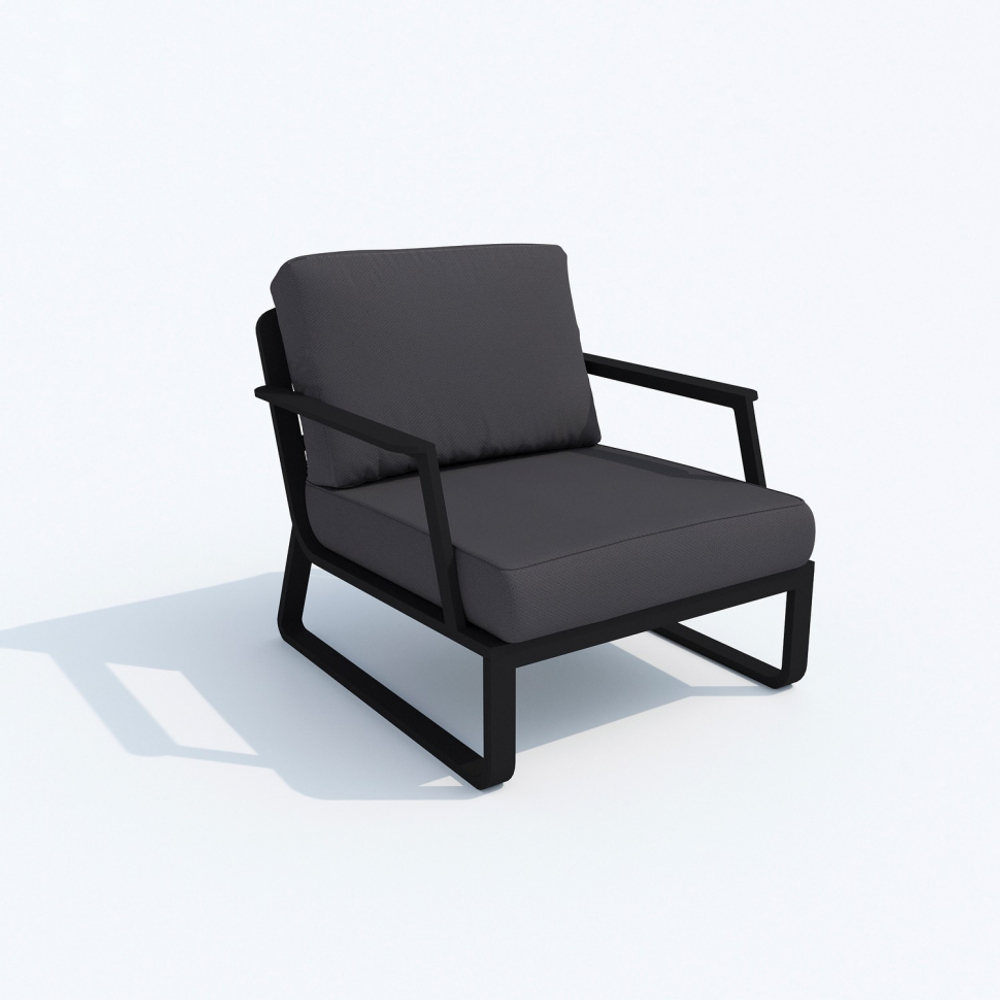 Диван двухместный Ideal Patio ЭСТИВО черный