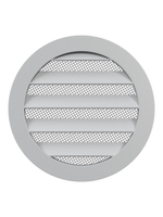 Решетка вентиляционная РКМ фланец D100 сетка D125 алюминий ERA