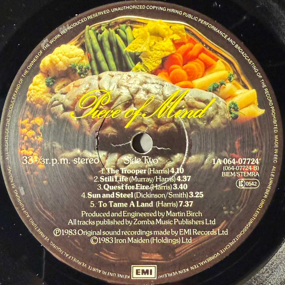 Iron Maiden ‎– Piece Of Mind (Европа 1983г.)