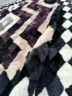 Покрывало меховое ковер из шкуры овчины