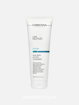 Очищающий активный гель с AHA-BHA кислотами Line Repair Hydra AHA-BHA Active Cleanser, Christina, 250 мл