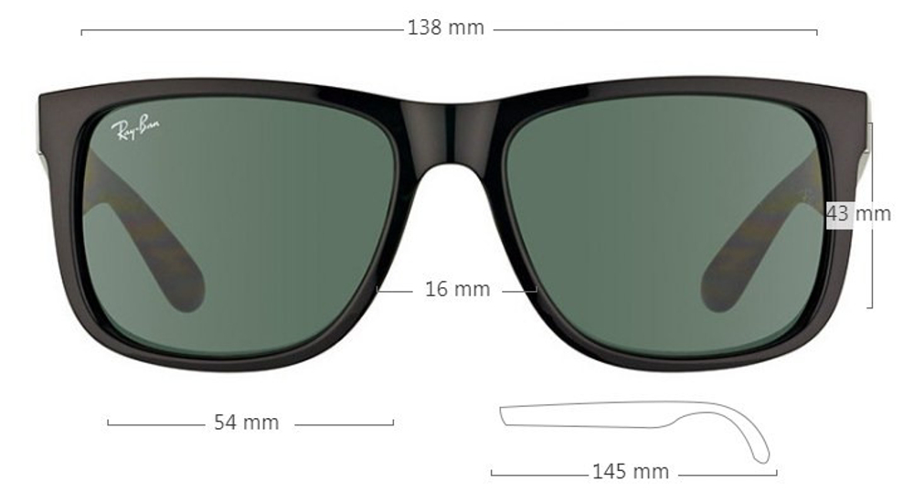 Ray Ban Justin RB 4165 601/71 / 54