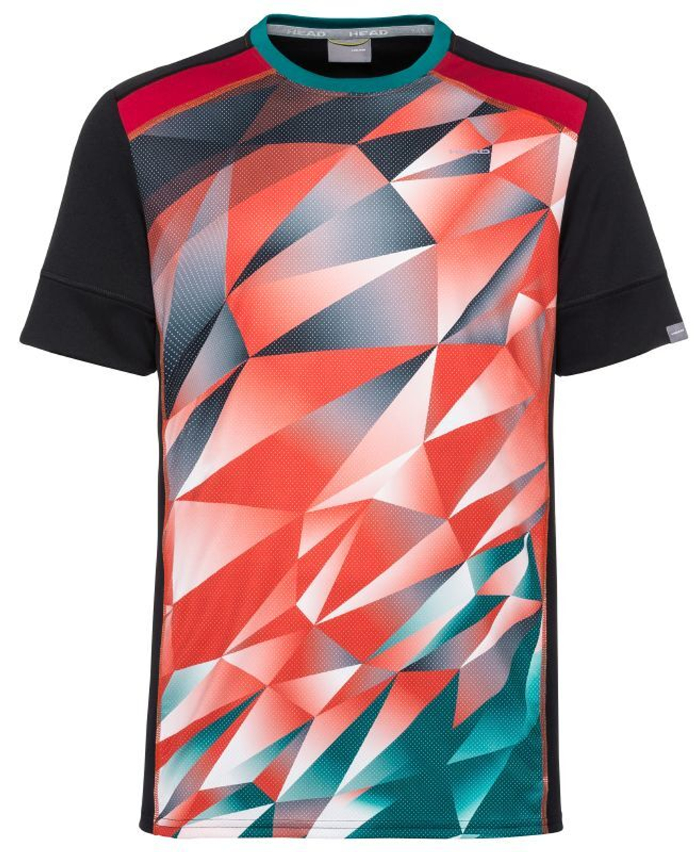 Футболка для мальчика теннисная Head Medley T-Shirt - tangerine/forest green