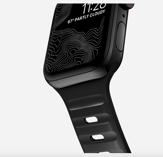 Ремешок Nomad Active Strap Pro Black, silver - Apple Watch Ultra (49mm) 8/7 (45mm)/6/SE/5/4 (44mm)/3/2/1 (42mm)