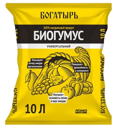 Удобрение Богатырь Биогумус 10л