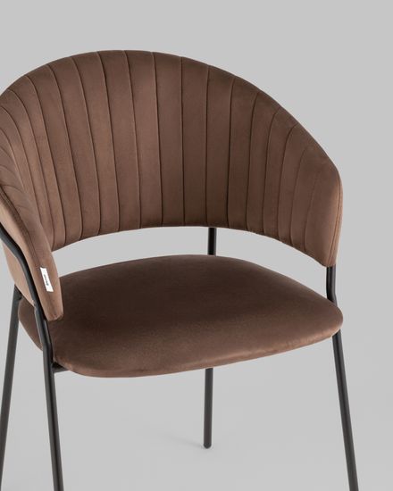 Стул Бруно велюр коричневый