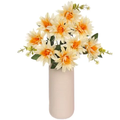 Искусственные цветы «Цветочная мелодия» Астры 50см 9 цветков желтые