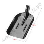 ЗУБР ПРОФИ-5, 350 х 230 мм, полотно рессорная сталь 1.6 мм закалено, с ребрами жесткости, без черенка, тип ЛСП, совковая лопата, Профессионал (39452)