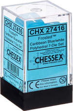 Chessex 7-dice set Frost Carribean Blue / White