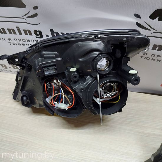 Передние фары angel eyes chrome для Opel Vectra C