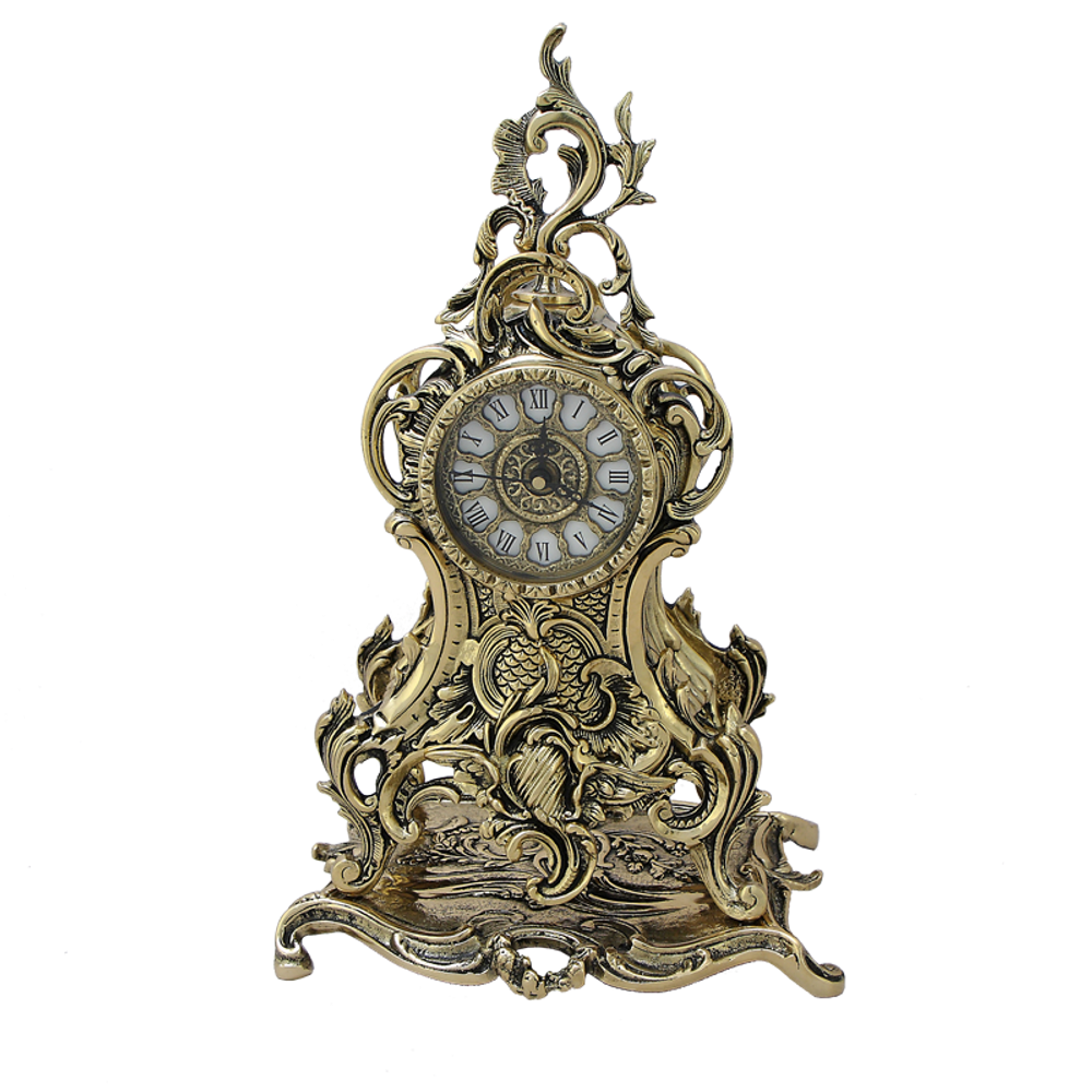 Bello De Bronze Часы Долфин каминные, золото