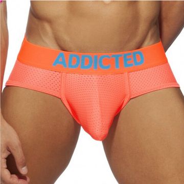 Мужские трусы брифы оранжевые Addicted AD2077-21